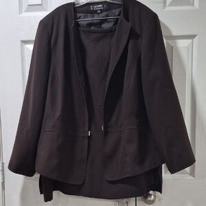 Women's Elegant Dark Brown Skirt Set